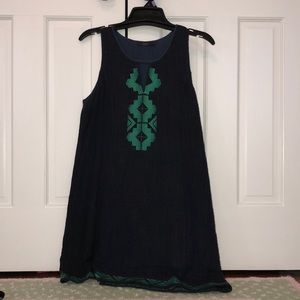 Navy and green sundress